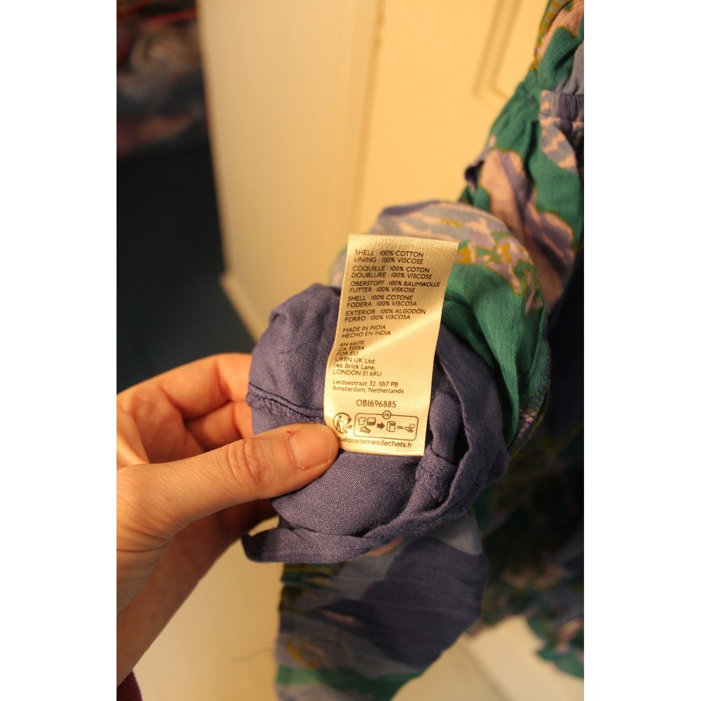 Free People Blue & Green Floral Mini Dress - Picture 6 of 6
